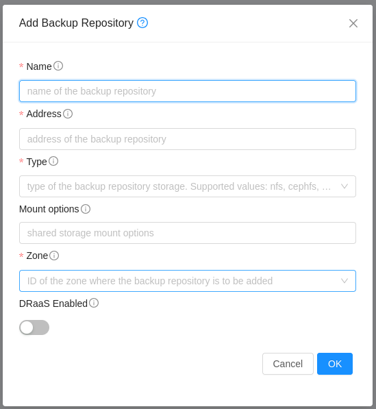Enable DRaaS on Backup Repository